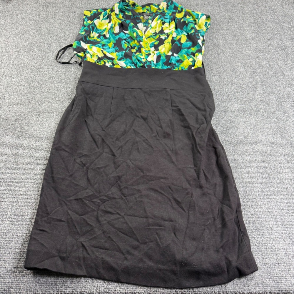 Alfani Sheath Dress 6 Black Floral Empire Waist Sleeveless Women